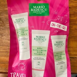 NEW SEALED!  MARIO BADESCU Travel Hand Cream Trio ON-THE-GO Set 3 oz/85g